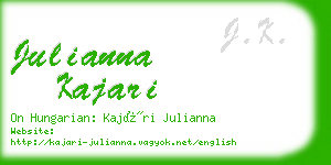 julianna kajari business card